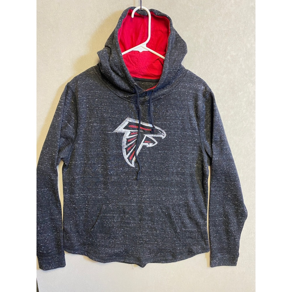 NFL Pro Line Fanatics Atlanta Falcons Hoodie Grey Red XL Womens Pullover